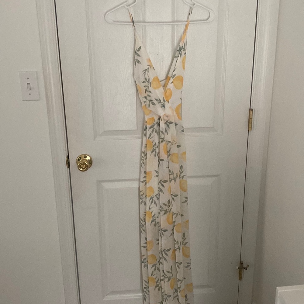 Charlotte Russe lemon maxi dress